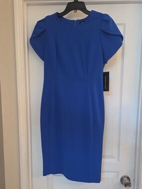 Akris Punto Cobalt Blue Tailored  Dress